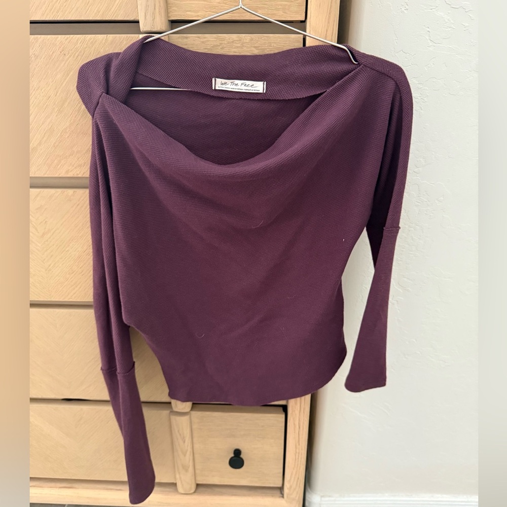 Free people thermal off the shoulder sweater